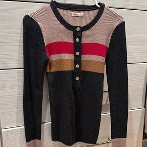 Faherty Striped Ribbed Henley